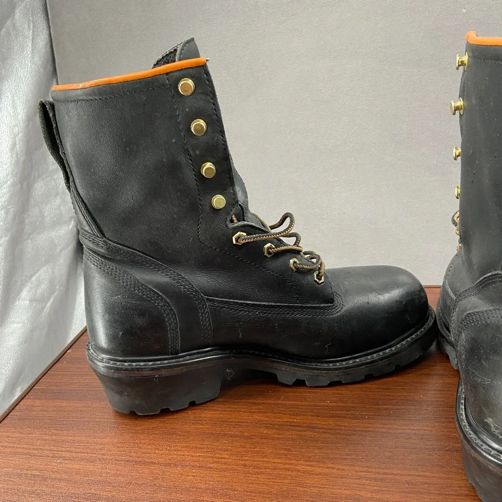 Timberland Pro Gore-Tex Mens US 9 M Work Boot Black Leather Steel Toe Combat